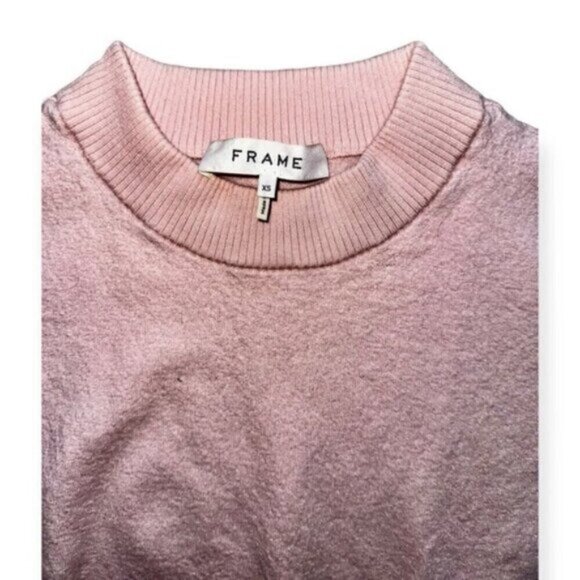 FRAME 100% merino wool long sleeve crew neck knit lightweight sweater top sz XS - Picture 5 of 7
